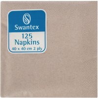 Swantex Recycled Dinner Napkin Kraft 40x40cm 2ply 1/4 Fold (2000 pack)