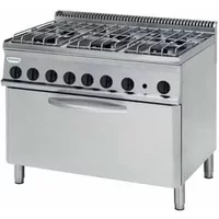 Tecnoinox PFX105V7 6 Burner Range With Electric Fan Oven