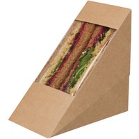 Colpac Zest Compostable Kraft Sandwich Wedges With Cellulose Window (500 pack)