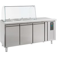 CombiSteel Saladette 3 Door with Glass Cover 465 Litre