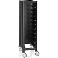 Was Germany Tray Trolley Single GN 1/1 Black MDF Aluminum