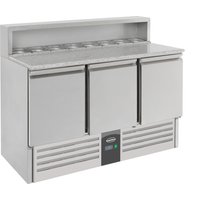 CombiSteel Pizza Preparation Counter 3 Doors with 11 Topping Unt