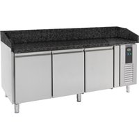 PIZZA COUNTER 3 DOORS BLACK GRANITE WORKTOP