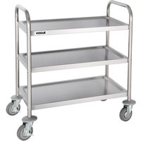Vogue Stainless Steel 3 Tier Clearing Trolley Small