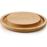 Pure Oak Buffet Board Dia 25.5 cm Wood