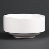 Olympia Lumina Stacking Soup Bowls White 398ml 14oz (6 pack)