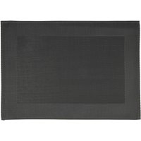 APS PVC Placemat Fine Band Frame Black (6 Pack)