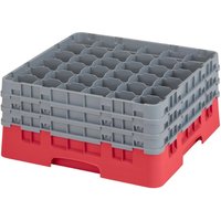 Cambro Camrack Red 36 Compartments Max Glass Height 197mm