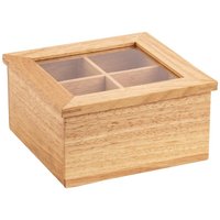 Olympia Mini Hevea Wood Tea Box
