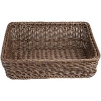 Olympia Polywicker Rectangular Display Basket Dark Brown 525x385mm