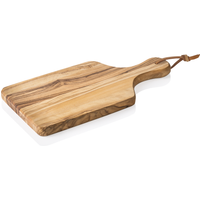 Pure Olive Serving Board with Handle, 24 x 11 cm, Olive Wood
