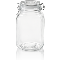 Was Germany Storage Jar XL Glass Airtight 2L Dia 9 cm