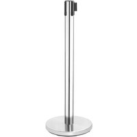 Bolero Polished Stainless Steel Black Strap Barriers 3m (2 Pack)