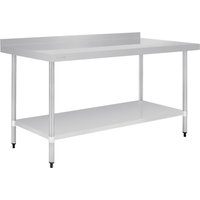 Vogue Stainless Steel Table with Upstand 1800mm
