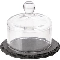 APS Slate Butter Dish Glass Cloche