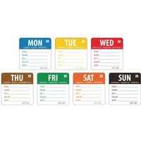 Vogue Dissolvable Labels Week Set (1750 Pack)