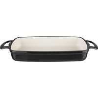 Vogue Black Rectangular Cast Iron Dish 1.8Ltr
