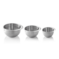 Cucina Mixing Bowl Set Chrome Nickel Steel 18/8 Pack of 3