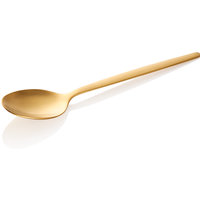 Alex Gold Dessert Spoon Set, Gold Matt PVD Coating, Pack of 12