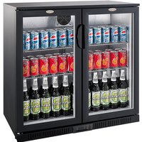 BACKBAR COOLER BLACK 2 DOORS