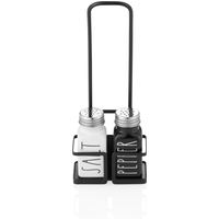 Was Germany Cruet Set, Stainless Steel & Glass, 10 x 8 cm, 2-Piece