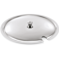 Cucina Tureen Lid with Spoon Recess Chrome Nickel Steel