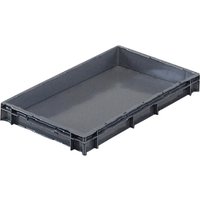 Grey Solid Stacking Container Small 600x400x75mm