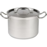 CombiSteel Deep Stock Pot Mid Stainless Steel + Lid 4 Litre