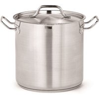 CombiSteel Deep Stock Pot High Stainless Steel + Lid 17 Litre