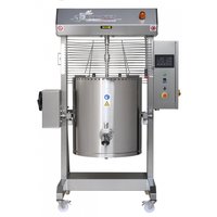 De Danieli C150CSEIA - 150 Ltr Electric High temperature Indirect heat tilting kettle with stirer for medium density products - Touchscreen controls