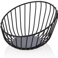 Was Germany Buffet Basket Black Powder-Coated Metal Dia 16 cm