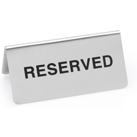 Was Germany Reserved Sign Set Chrome Nickel Steel Pack of 12