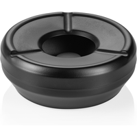Was Germany Wind Ashtray Black Stainless Steel Dia 12 cm