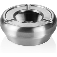 Was Germany Wind Ashtray Stainless Steel Dia 9.5 cm