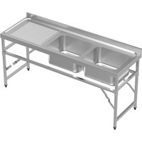 CombiSteel 600 Fold Down Sink 2 Unit 1800 Right