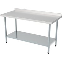 CombiSteel 700 Worktable Bottom Shelf Round Legs Splashback 1800