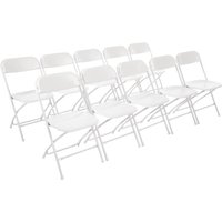 Bolero PP Folding Chairs White (Pack of 10)