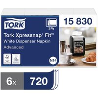 Tork Xpressnap Fit Recycled Dispenser Napkin White 2Ply (6x720 Pack)