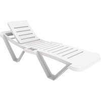 Polypropylene Sun Loungers White (Pack of 2)