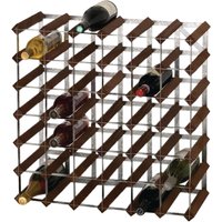 Wine Rack Dark Wood 42 Bottle