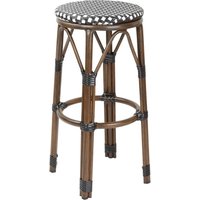 Bolero Parisian Style PE Rattan Bar Stools Black Dot Mix (2 Pack)