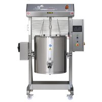 De Danieli C250CSEIA - 250 Ltr Electric High temperature Indirect heat tilting kettle with stirer for medium density products - Touchscreen controls