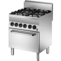 Bartscher Gas stove 650, W700, 4BR, elO Freestanding