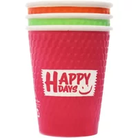 Happy Days 3 Colours 12oz D/w Pe Cup X 500