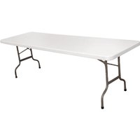 Bolero Rectangular Centre Folding Table White 8ft (Single)