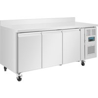 Polar U-Series Triple Door Counter Freezer with Upstand 417Ltr