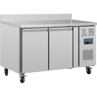 Polar U-Series Double Door Counter Fridge with Upstand 282Ltr