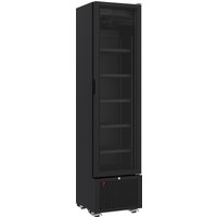 CombiSteel Single Glass Door Display Refrigerator Black 221Litre