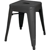 Bolero Bistro Steel Low Stool Black (Pack Of 4)