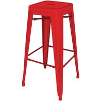 Bolero Bistro Steel High Stool Red (Pack of 4)